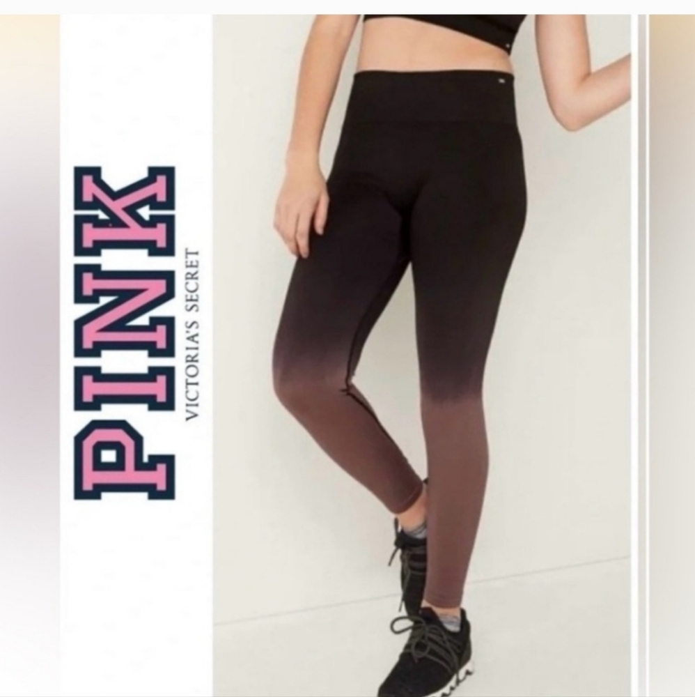 PINK Victoria's Secret Ombre Black to Brown Leggings